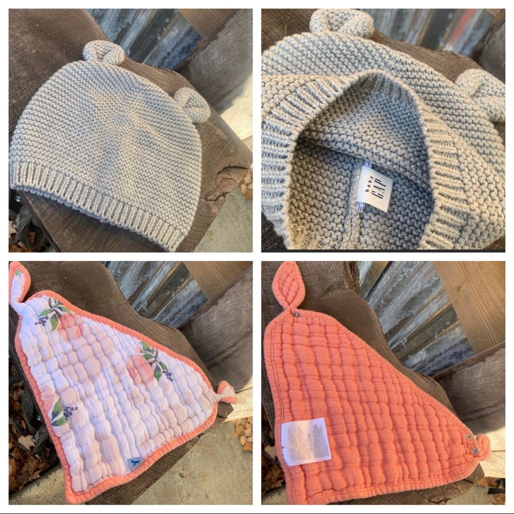 🌴! Baby GAP beanie hat and baby bib! - Picture 1 of 5